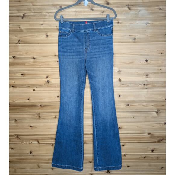 Spanx Jeans Womens Medium Blue Flare Leg Medium Wash - Picture 1 of 10